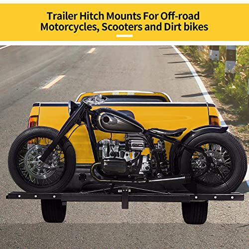 Ecotric ECOTNSMRC001 500Lbs Motorcycle Trailer Hitch Carrier Scooter Dirt Bike Hauler Hitch Mount Rack thumb #6