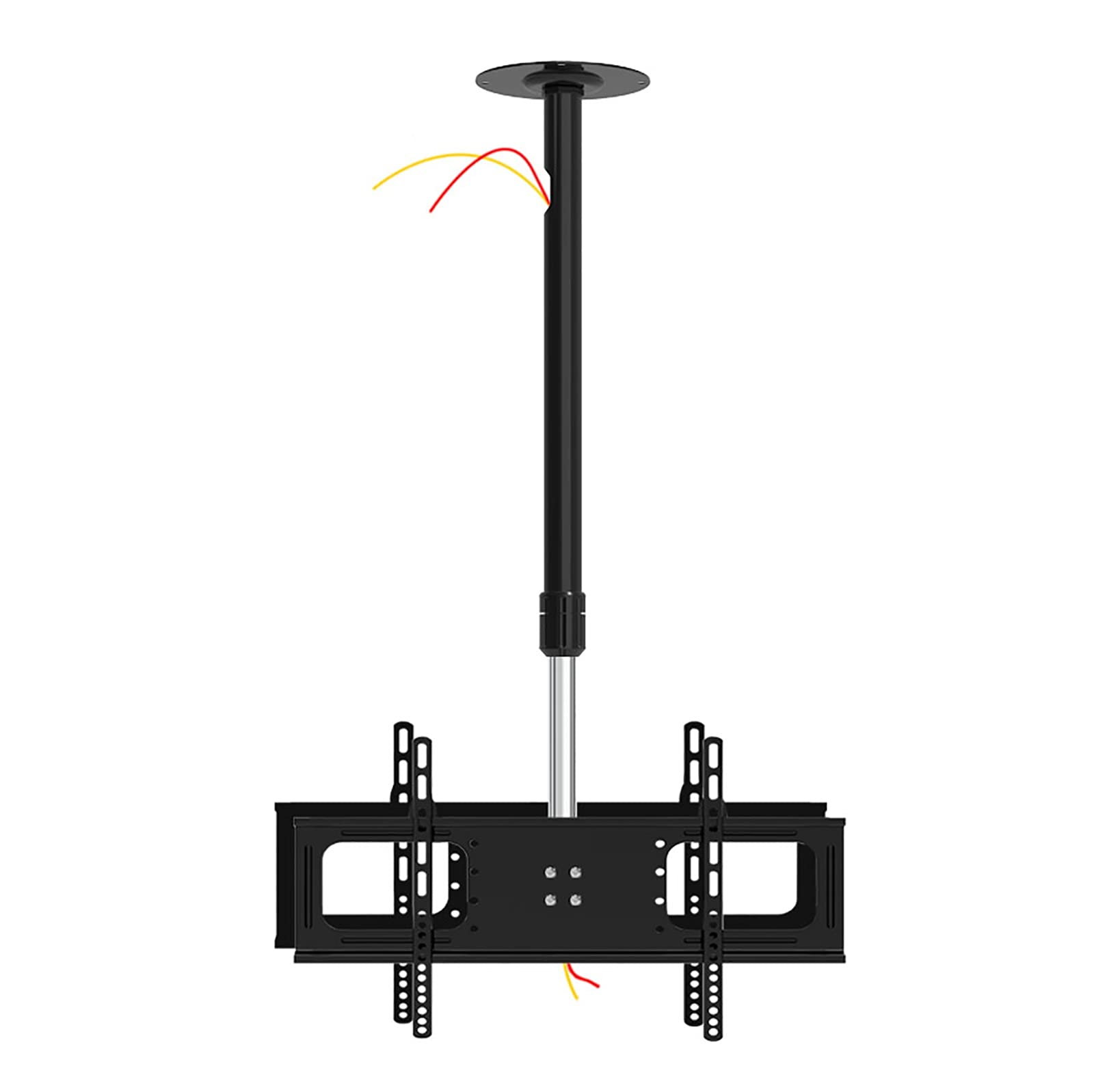 Support TV télescopique double écran pour ajuster la hauteur et éviter les reflets