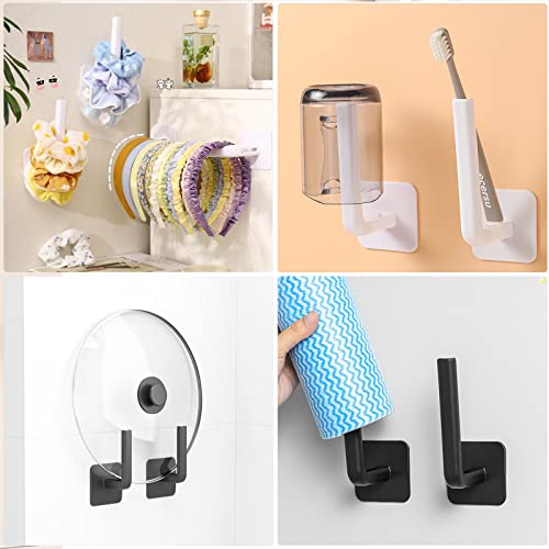 Resdenio Hat Rack For Baseball Caps - 2 Pieces Adhesive Hat Hooks For Wall, Hat Hanger Storage Cap Organizer, No Drilling Strong Hat Holder For Door, Closet, Bedroom,Office (Black) #TOP6