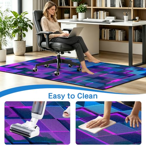 Tapis de chaise gaming antidérapant pour protéger le parquet du salon - 8
