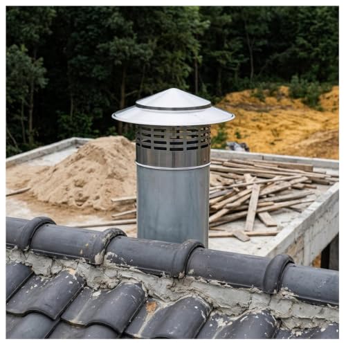 Extracteur d'air toit rond chapeau de cheminée ventilation extérieur 9.8in