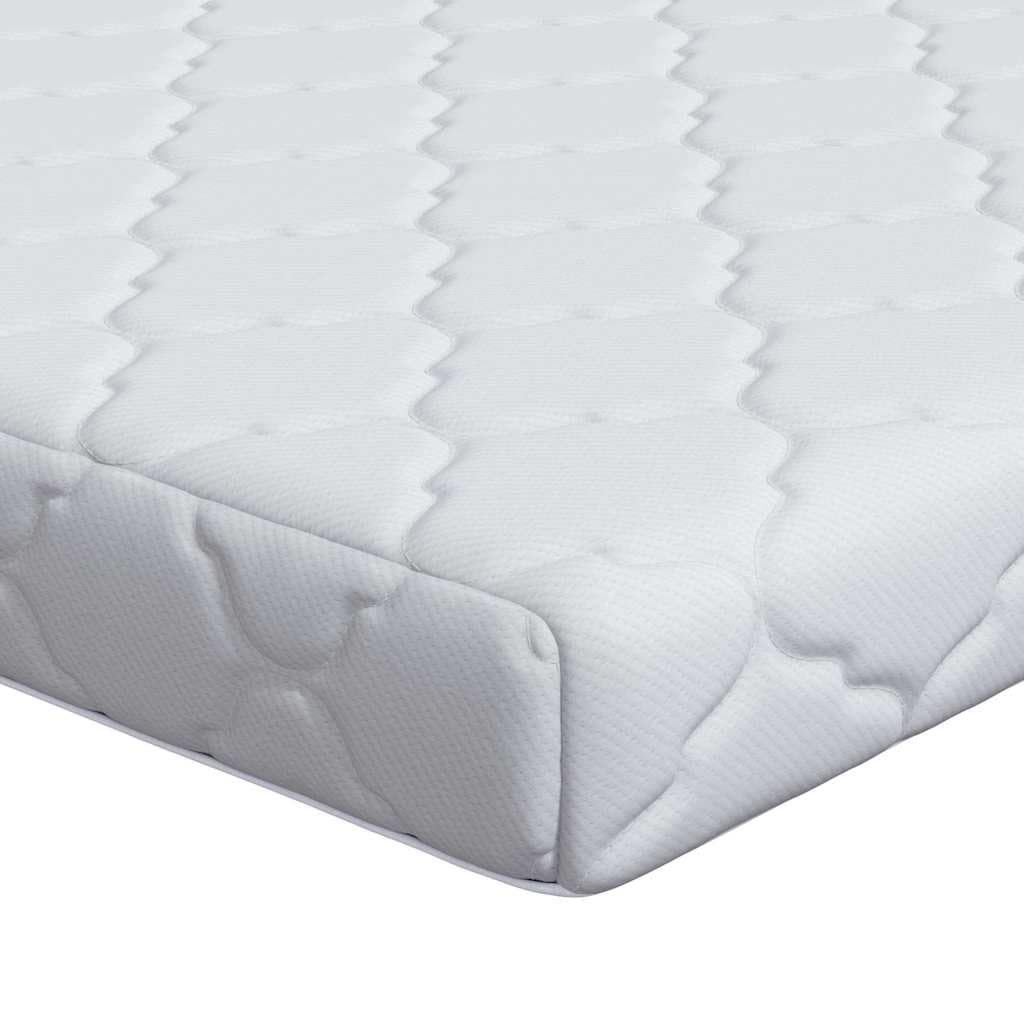 Materac biały 120 x 200 cm z warstwą kokosową i pianką PU