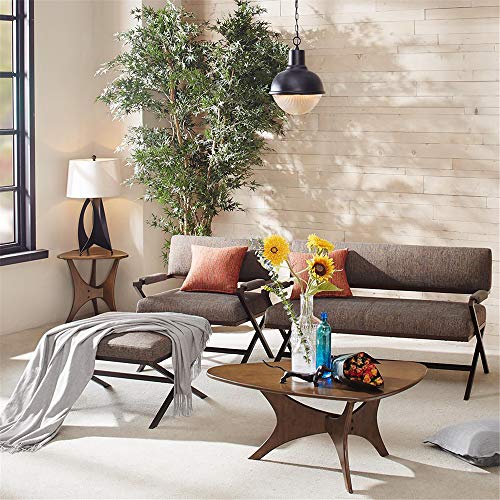 Ink+Ivy Blaze Triangle Wood Coffee Table Plywood With Wood Veneer Legs, Mid-Century Modern, Easy Assembly, Accent Furniture For Living Room, Minimalist Décor, Brown #TOP3