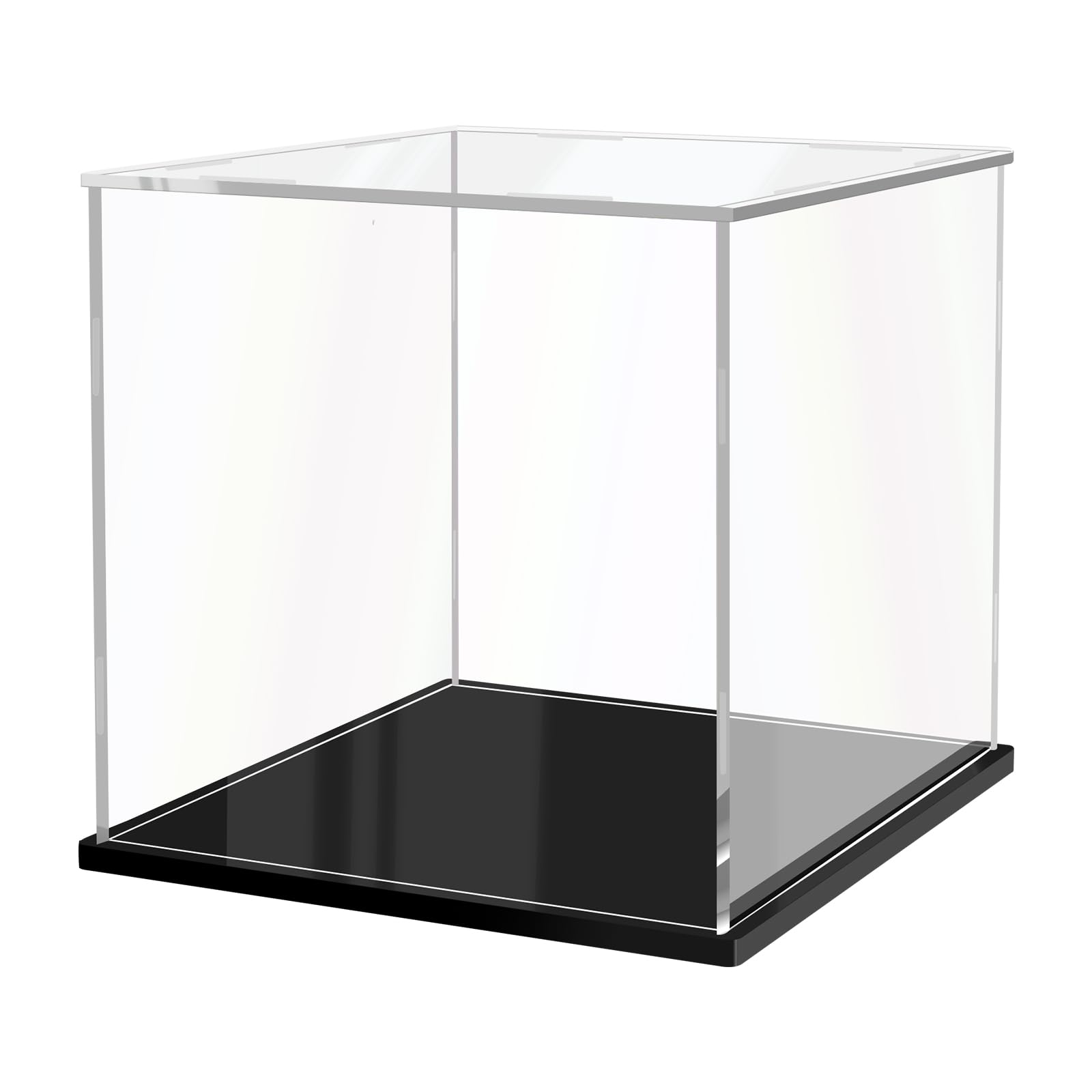 JUJOMAT Vetrina Trasparente in Acrilico Grande Scatole in Acrilico per l'Esposizione, Vitrine Protettive dalla Polvere per Figure d'Azione e Oggetti da Collezione 30*30*30cm