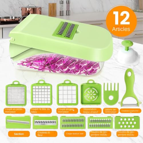 Hachoir à oignons pour salade fraîche et préparation de repas - 8