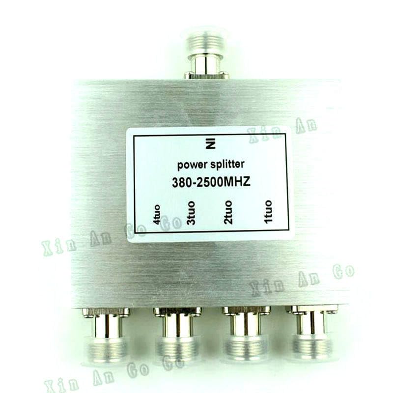 New 4 Way N Power Splitter 380mhz~2500MHz N Female Power Divider Signal Cable Splitter Female Divider