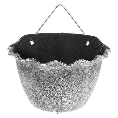 CIYODO Set Portavasi Da Parete Sospesi in Plastica e Metallo, Fioriera Da Parete Per Piante Succulente, Vaso Da Fiori Decorativo Per Interni Ed Esterni, Per Balcone e Soggiorno