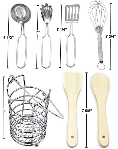 Click N Play 7 Piece Kitchen Cooking Utensils Play Set In Holder.