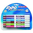 EXPO Low-Odor Dry-Erase Marker, Fine Point, 12-Pack, Assorted Colors