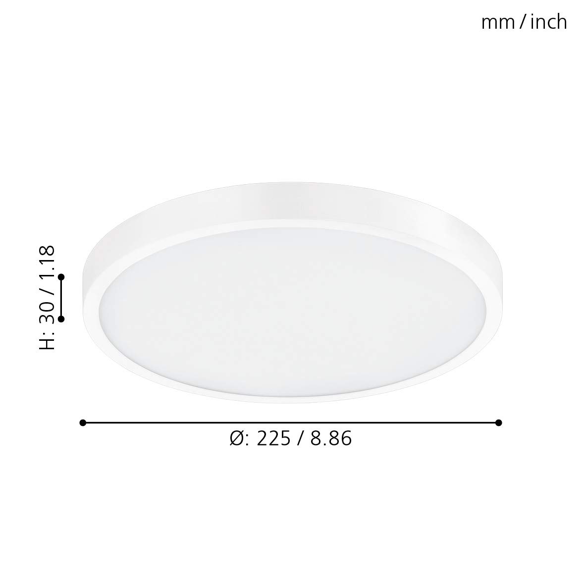 Eglo Access LED Ceiling Light Fueva-A, 1-Flame wall lamp, Surface Light in White Aluminium and Plastic, Remote Control - Image 3