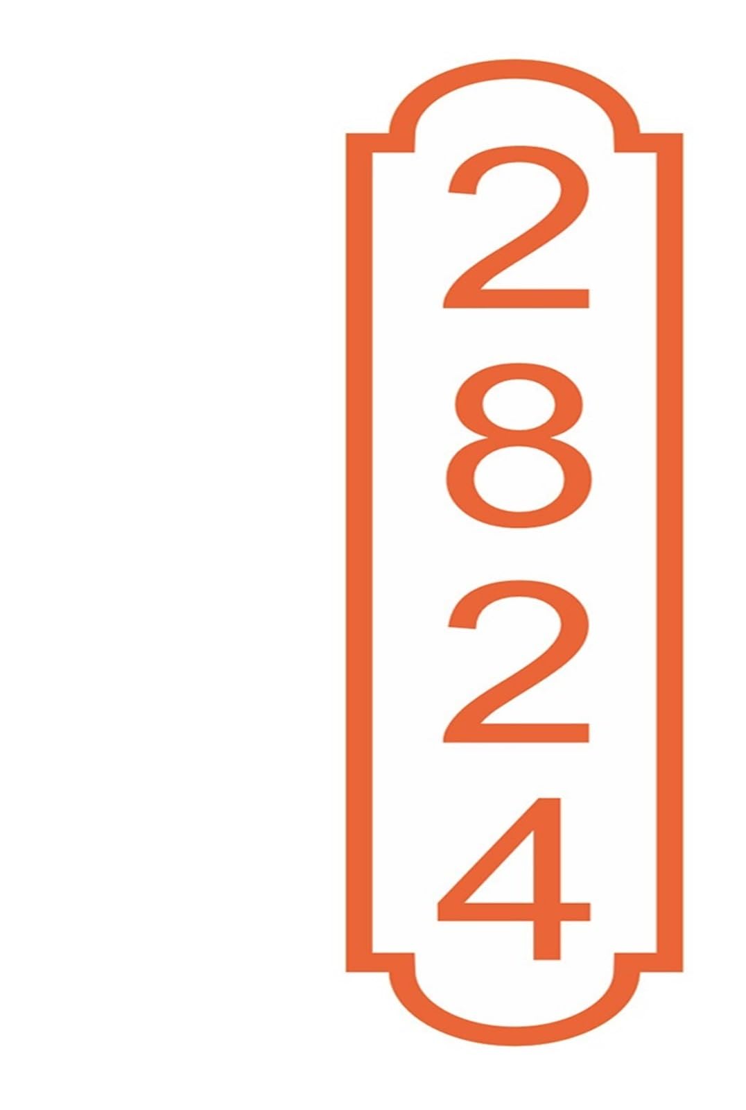 Targa for Indirizzo In Acrilico PVC Da 1 Pezzo, Verticale O Orizzontale, for Cassetta Postale Esterna, Appartamento, Ufficio, Hotel(Black on White)