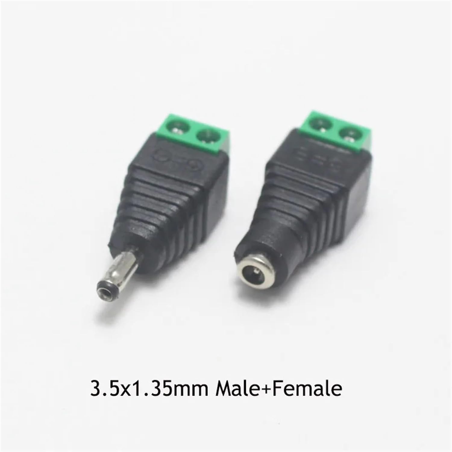 Male Female DC Power Connector 2.1mm x 5.5mm 2.5mm x 5.5mm 1.35mm x 3.5mm Needn't Welding DC Adapter 12V 24V(1Pair 5.5x2.5mm,2 Pcs)