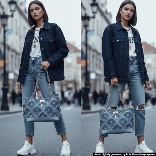 Bolso Denim Y2K para Mujer - Tote Grande Retro Estrella miniatura 2