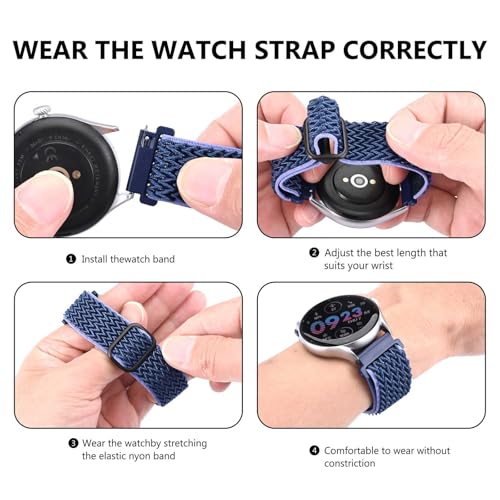 bisonstrap stretchy nylon watch band adjustable buckle loop bands quick release elastic braided nylon strap 16mm 18mm 19mm 20mm 22mm