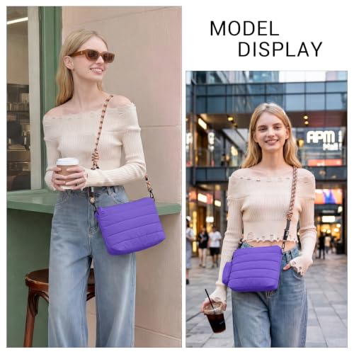 Image of ACUARIO Crossbody Bags for Women - Puffy Tote Bag Purse for Work, Travel, Shoulder Handbag with Small Wallet