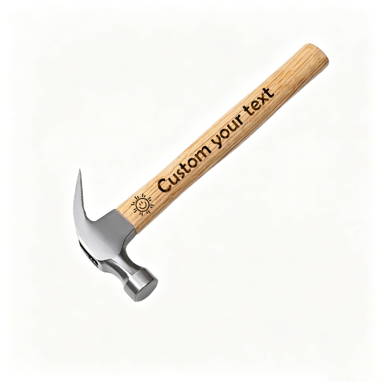 Personalisierter Gravur-Hammer, individuelle Gravur von Namen, Daten & Botschaften, robuster Handhammer, ideales Vatertagsgeschenk für Männer, Tischler & Heimwerker (A)