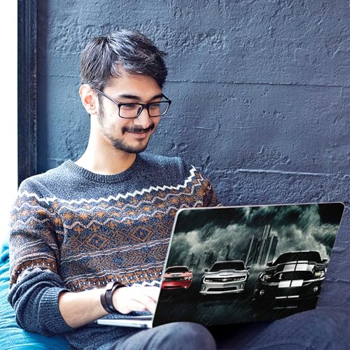 Image of Galaxsia Cars in Rain Full Body Vinyl Laptop Skin /Sticker /Cover Upto 15.6 Inches Laptops Laminated-Removable-HD Quality Compatible for Hp-Dell-Sony-Lenovo-Asus etc.(15x10 Inches)