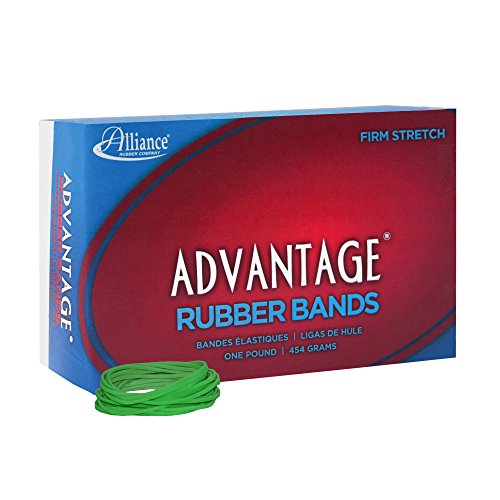 Alliance Rubber 66165 Advantage Rubber Bands Size #16, 1 Lb Box Contains Approx. 1800 Bands (2 1/2" X 1/16", Green) #TOP1