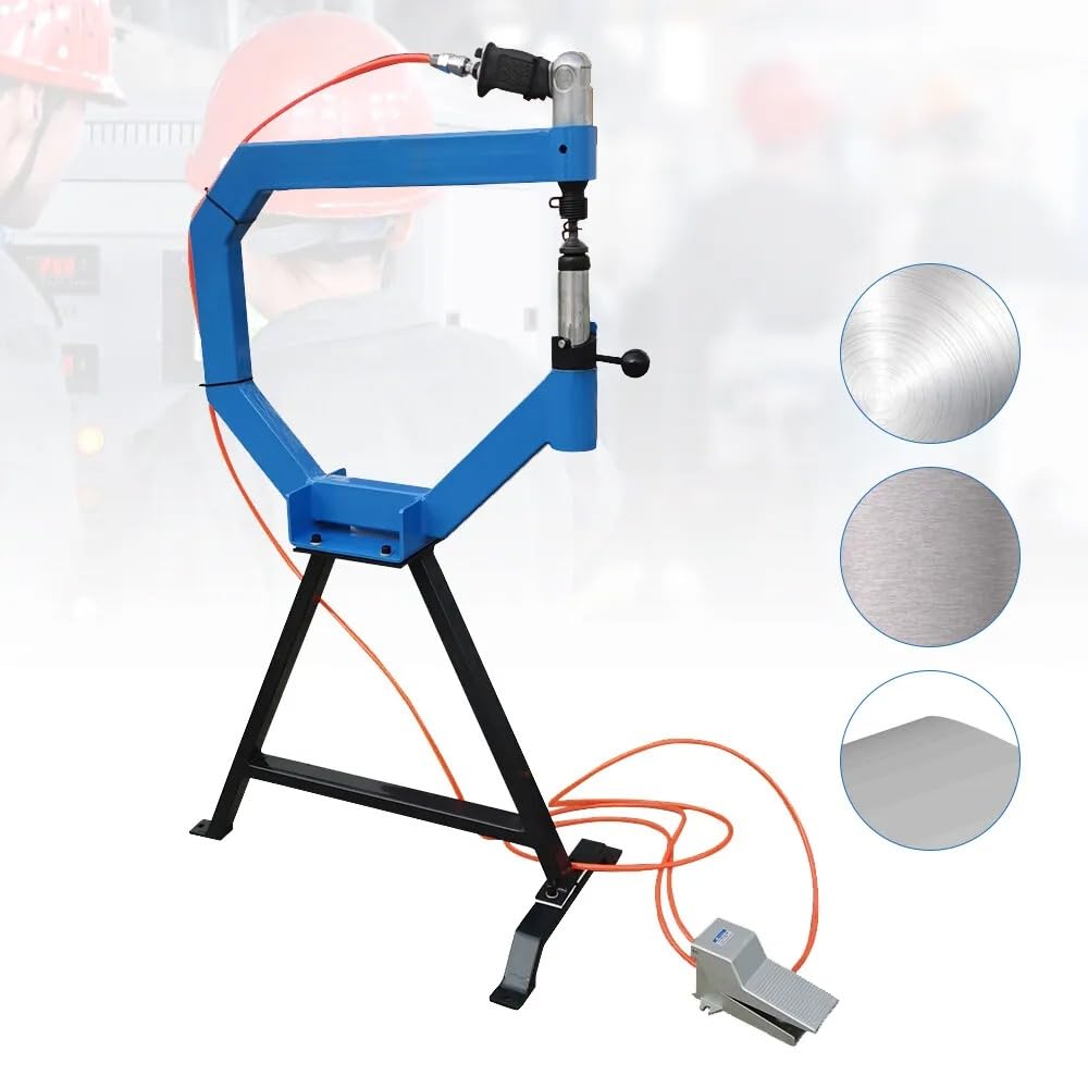 Marteau pneumatique pour le travail des métaux, outil de moulage de tôle avec pédale et support en fonte, pièces de 1", 2", 3", pour un traitement précis de l'acier inoxydable