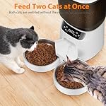 Automatic Cat Feeders for Two Cats, 5L/20 Cups Double Automatic Cat Food Dispenser with 2 Stainless Bowls, Timer Setting 20 Portions 6 Meals Per Day, 10s Meal Call, Pet Feeder for Dog - Image 2