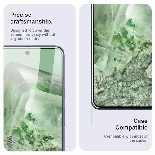 Image of DD SON Tempered Glass Screen Protector Compatible for Google Pixel 8 5G HD Glass with Edge to Edge Coverage and Easy Installation kit,Black