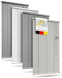 Sol Royal Tende veneziane in alluminio senza forature 40x130 cm incl. supporto a morsetto – Tenda veneziana in alluminio per finestre interne larghezza 40 cm, lamelle 25 mm – Grigio chiaro opaco – JA2