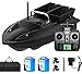 IELSH Intelligent Bateau Amorceur Peche Carpe Bateau à Appâts de Pêche, Telecommandé Bateau Amorceur avec Positionnement GPS et Veilleuse LED, 2 Conteneurs D'appâts, Charge 2kg