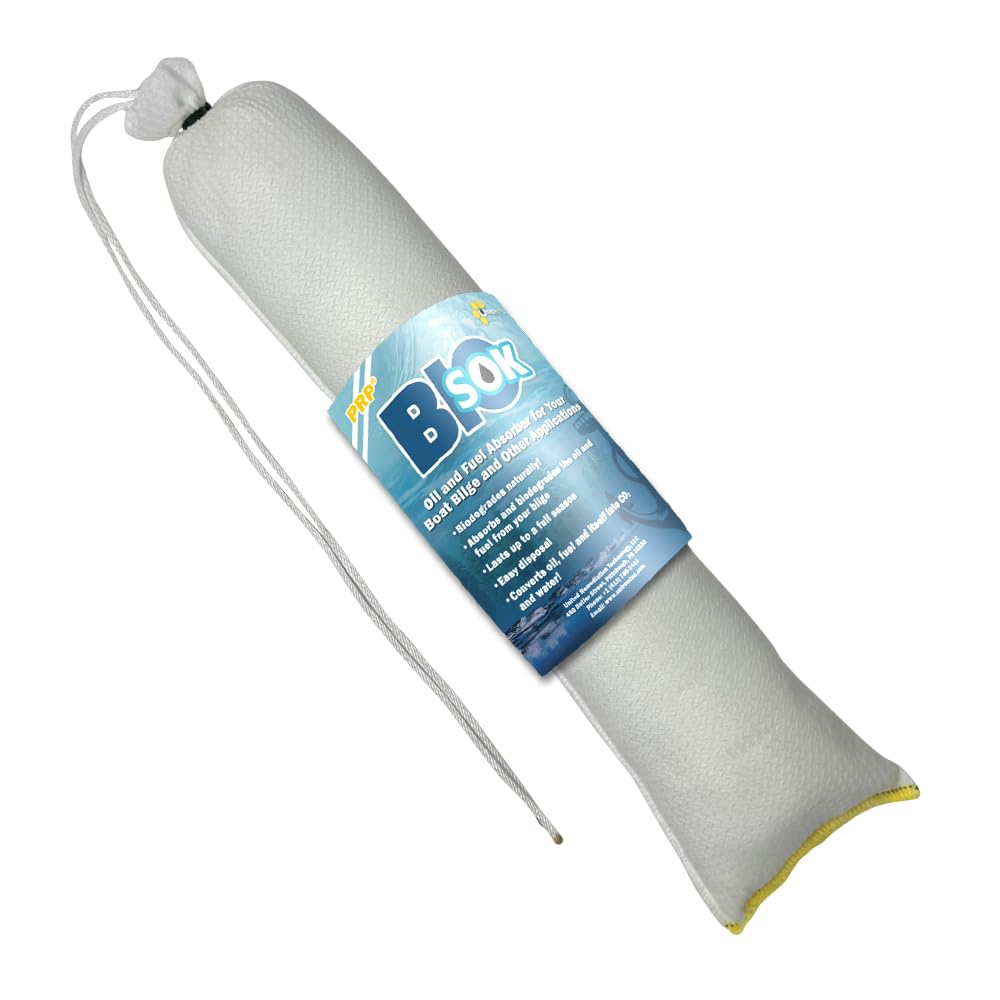 Large BioSok Bilge Sock (15″ Long), Bilge Management and Bilge Cleaning System for Larger Vessels, Oil-only Absorbent and Bioremediation Lasts Four