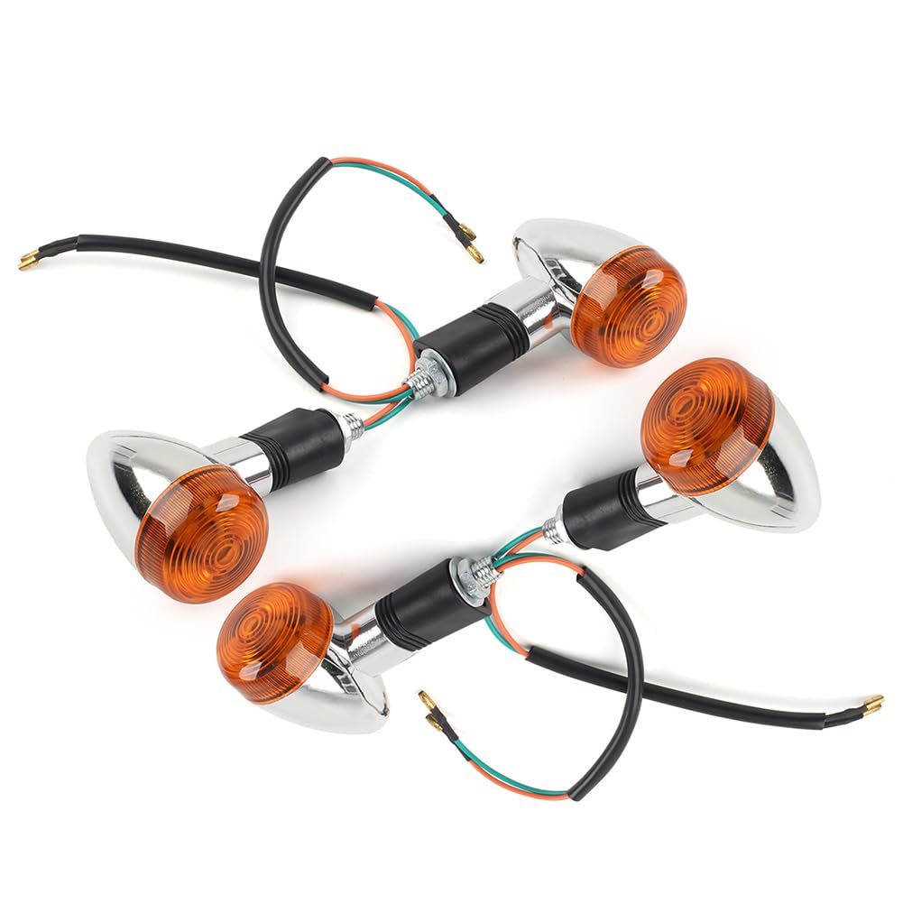 Newsmarts Motorcycle 4pcs Turn Signals lights,Turn Signal Lights Indicators Replacement for Kawasaki Vulcan VN800 900 1500 1600 1700 2000 Custom