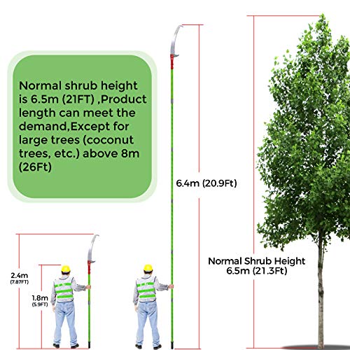 Scalebeard 26 Foot Tree Trimmer Pole Manual Pruner Cutter Set Extension Cut Tree Branch Garden Tools Loppers Hand Pole Saws #TOP2