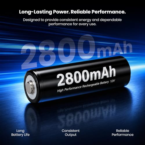 Image of Simpex AA 2800 mAh Rechargeable Batteries, Ready to use and Comes with the Pack of 4 (Black Edition)