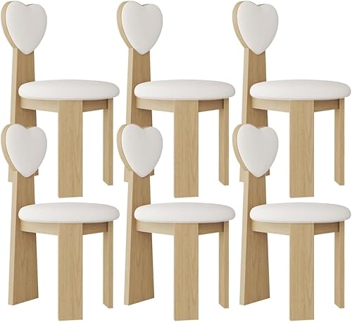 Miniatura 35 de YVYKFZD Juego de sillas de comedor de madera maciza, silla de comedor tapizada, sillas de cocina de cuero, silla de sala de estar con respaldo en