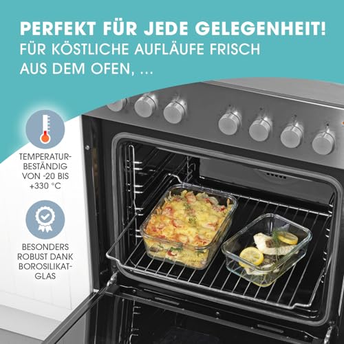 GOURMETmaxx Glas-Frischhaltedosen Klick-it 6er Set | Als Brotdose oder für Meal Prep… – Ansicht 6