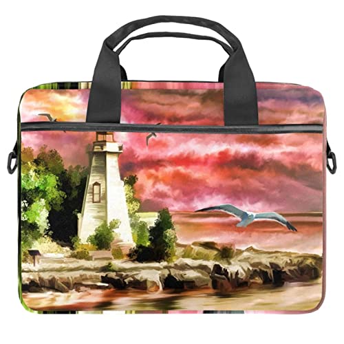 Sac ordinateur portable 13 à 14.5 pouces motif phare et mouettes