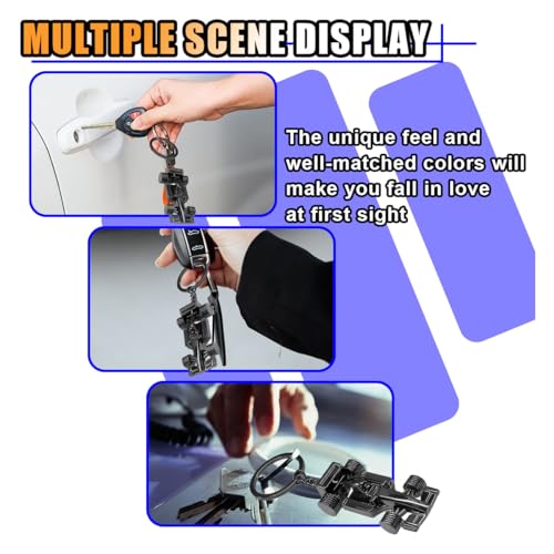 Image of KITUREK 3D F1 Race Car Keychain, Zinc Heavy Duty Racing Model Keychain, Car Key Ring Present for Father Husband Boyfriends (Black)