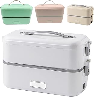 Electric Lunch Box for Hot Meals, Portable Food Warmer Heated Lunch Boxes 1/2/3 Layers Stainless Steel Container for Adults