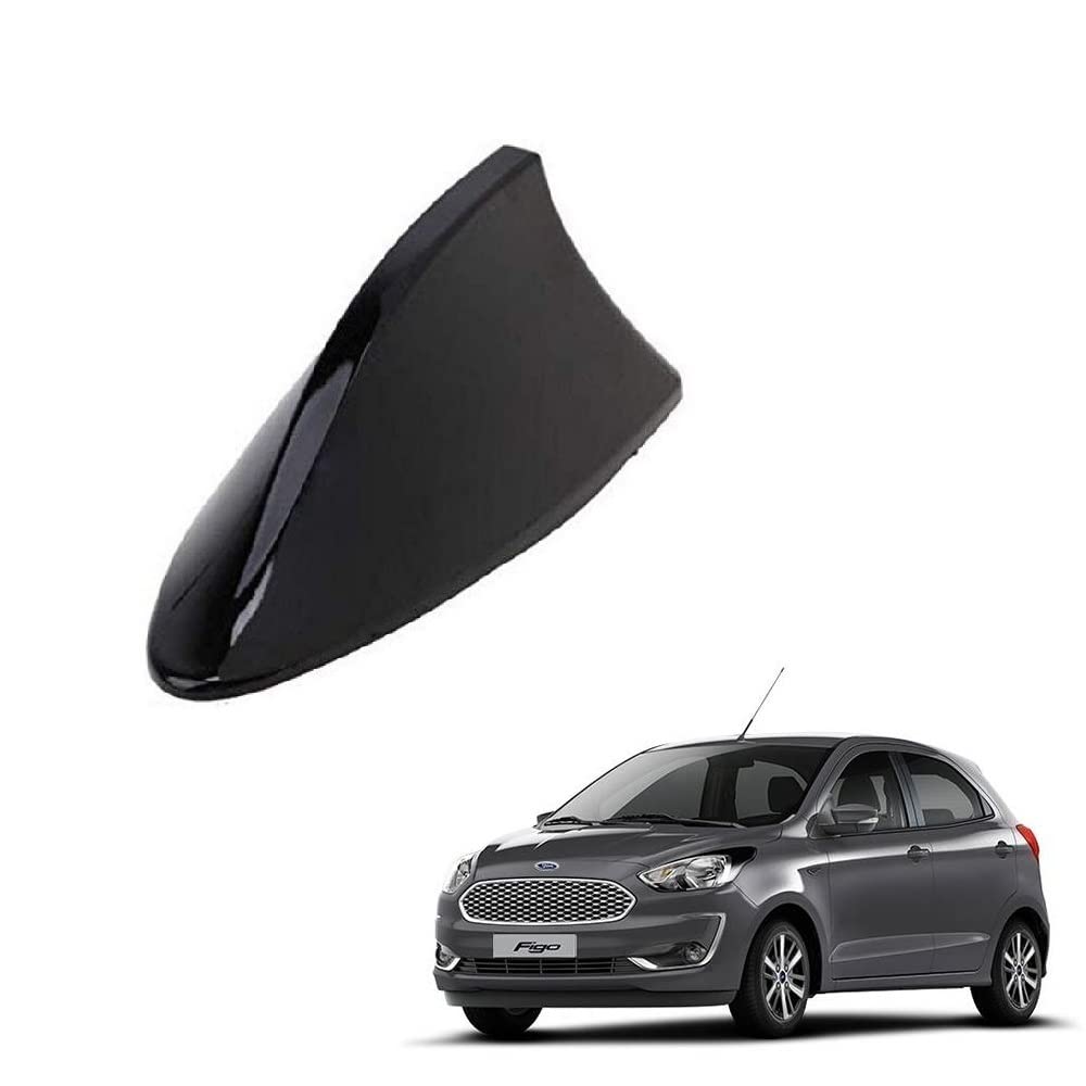 Shark Fin Roof Antenna Aerial ABS AM/FM Radio Signal Compatiable with Ford Figo T-3 Black-image-24