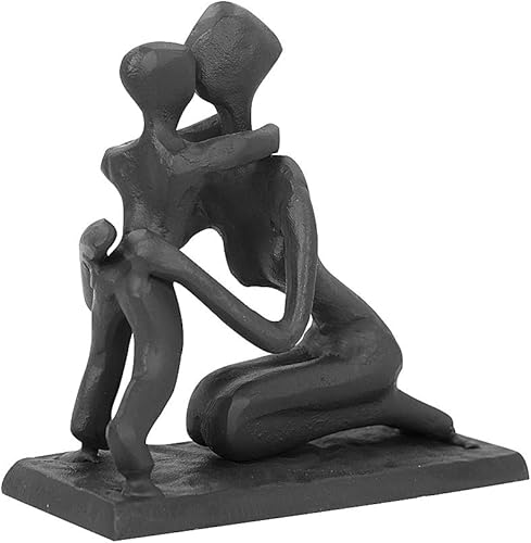 DreamsEden Estatua de mamá e hijo, figura de hierro fundido de hijo e hija, escultura de decoración del hogar para el día de la madre, cumpleaños,