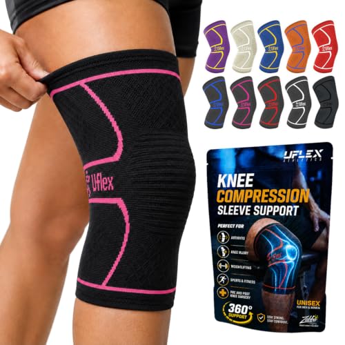 Image of Knee Brace for Men and Women Knee Compression Sleeve Knee Support Wraps for Arthritis Joint Pain Relief, Workout, Swelling, Sports, Circulation, Running, Recovery for ACL & Meniscus Tear
