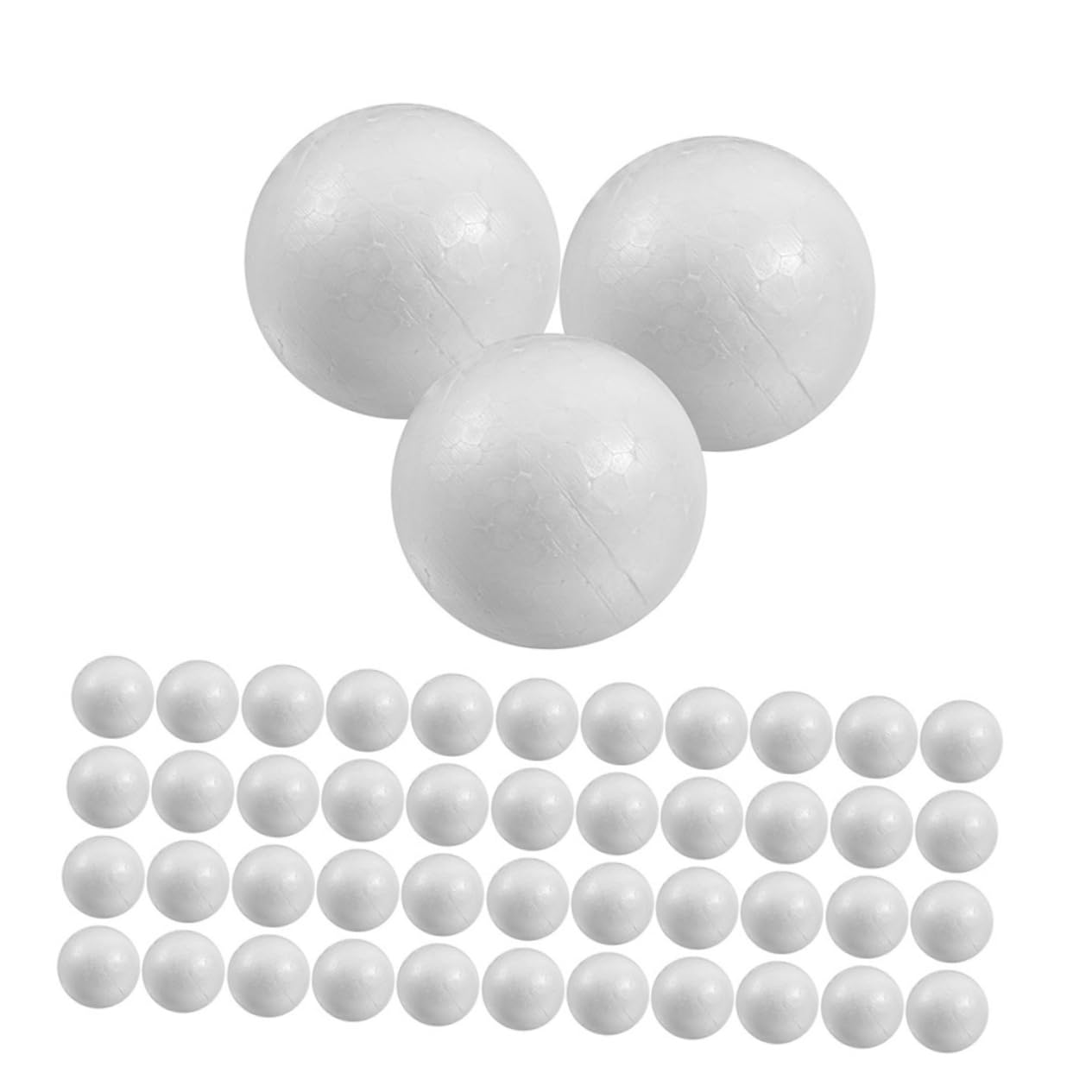 Housoutil Solid Polystyrene Foam Balls 50pcs Mini Craft Balls Unpainted Smooth Surface for DIY Projects
