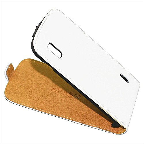 ebestStar   Funda Compatible con LG Nexus 4 E960 Carcasa Ventana Vista Cover Cuero PU, Funda Libro Billetera, Blanco [Aparato: 133.9 x 68.7 x 9.1mm, 4.7'']