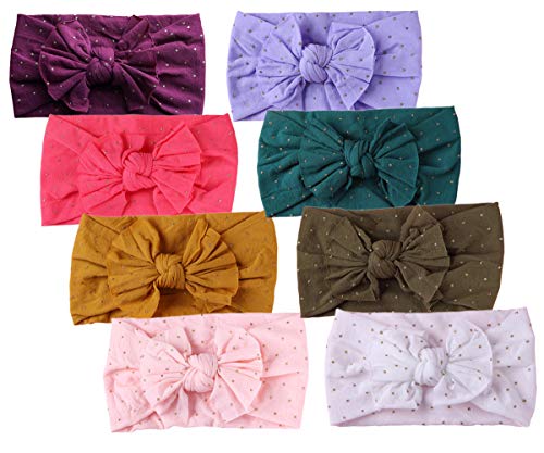 Baby Headbands Turban Knotted, Girl's Hairbands for Newborn,Toddler and Childrens (8Pack-CL20)