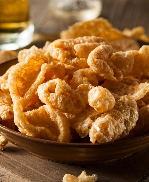 (2) Original Smoked Fried Pork Rinds, 16oz Resealable Tub Premium Chicharrones Zero Carbs High Protein Crunchy Crackling Snacks Keto Paleo Friendly Party Food Guacamole Gourmet Snack Savory Treat