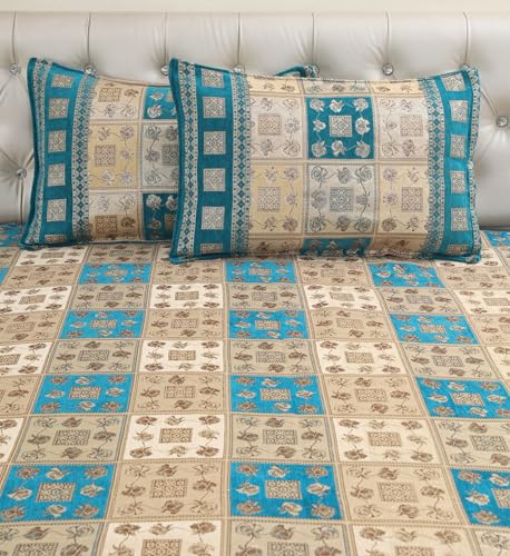 Image of Luxury Velvet Bedsheet King Size Luxury Bed Sheet 90 inch x 100 inch Ultra Soft, Cozy & Warm Bedding for Bedroom Hypoallergenic & Elegant Velvet Texture (Sky::Beige)
