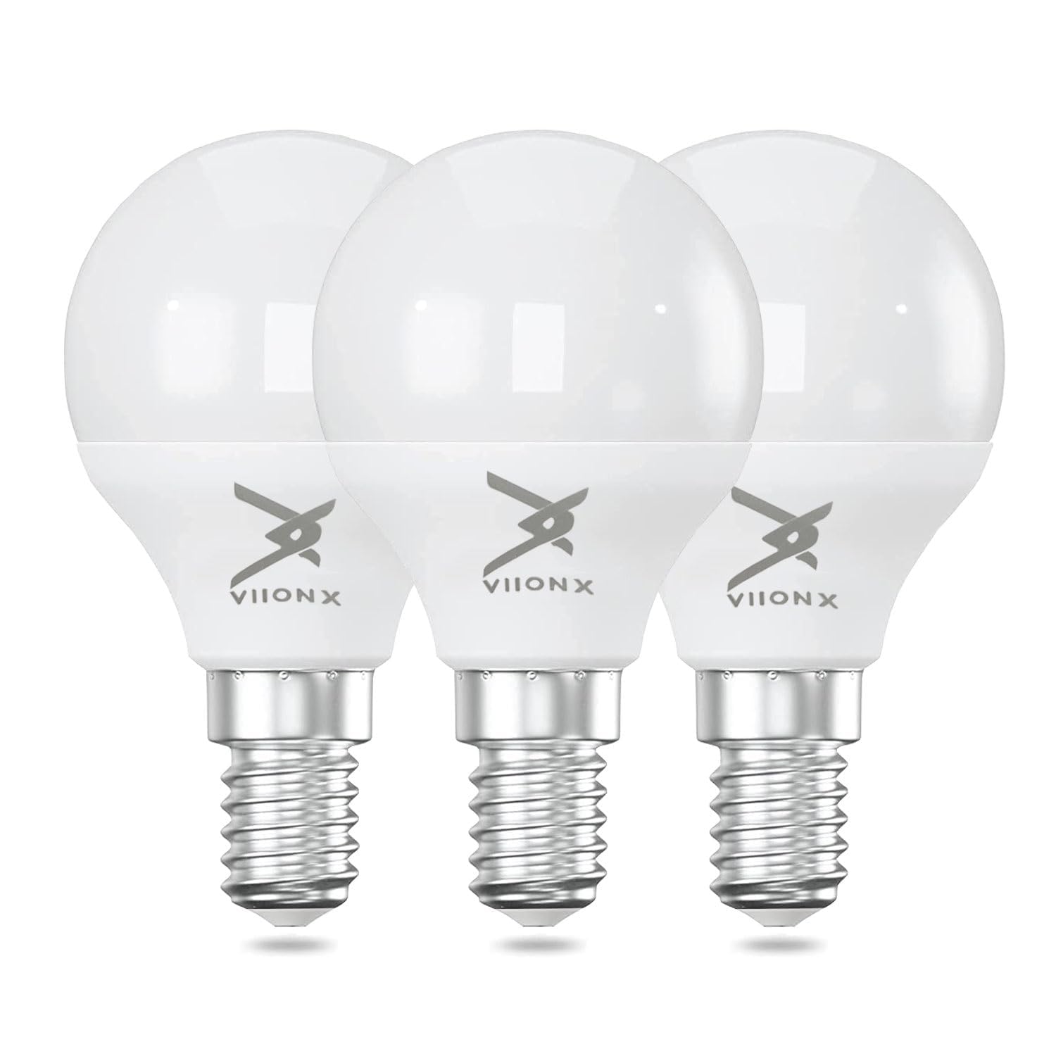 VIIONX E14 LED Bulb, 4.9W (40W Equivalent), 470 Lumens, Warm White 2700K, Non-Dimmable, Energy-Saving E14 Golf LED Bulb for Ceiling, Wall & Table Lamps (Pack of 3)