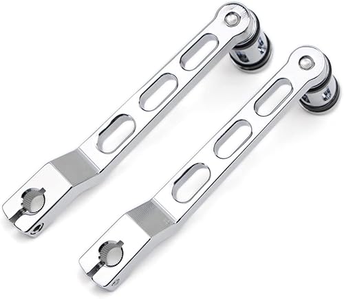 Miniatura 3 de Dreamseek Palanca de cambio de talón y dedo del pie para motocicleta + Estribera para Harley FL SoftailTouring, Road King, Street GlideTri Glide