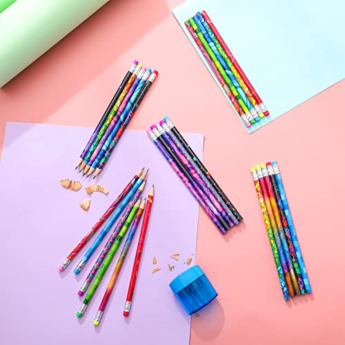 Chinco CHINCO-ERASERS-98 Wooden Pencil With Eraser Assortment Colorful Pencils For Kids Writing Fun Assorted Pencils Novelty Kids Pencils Fun School Supplies For Classroom, Student Reward thumb #5