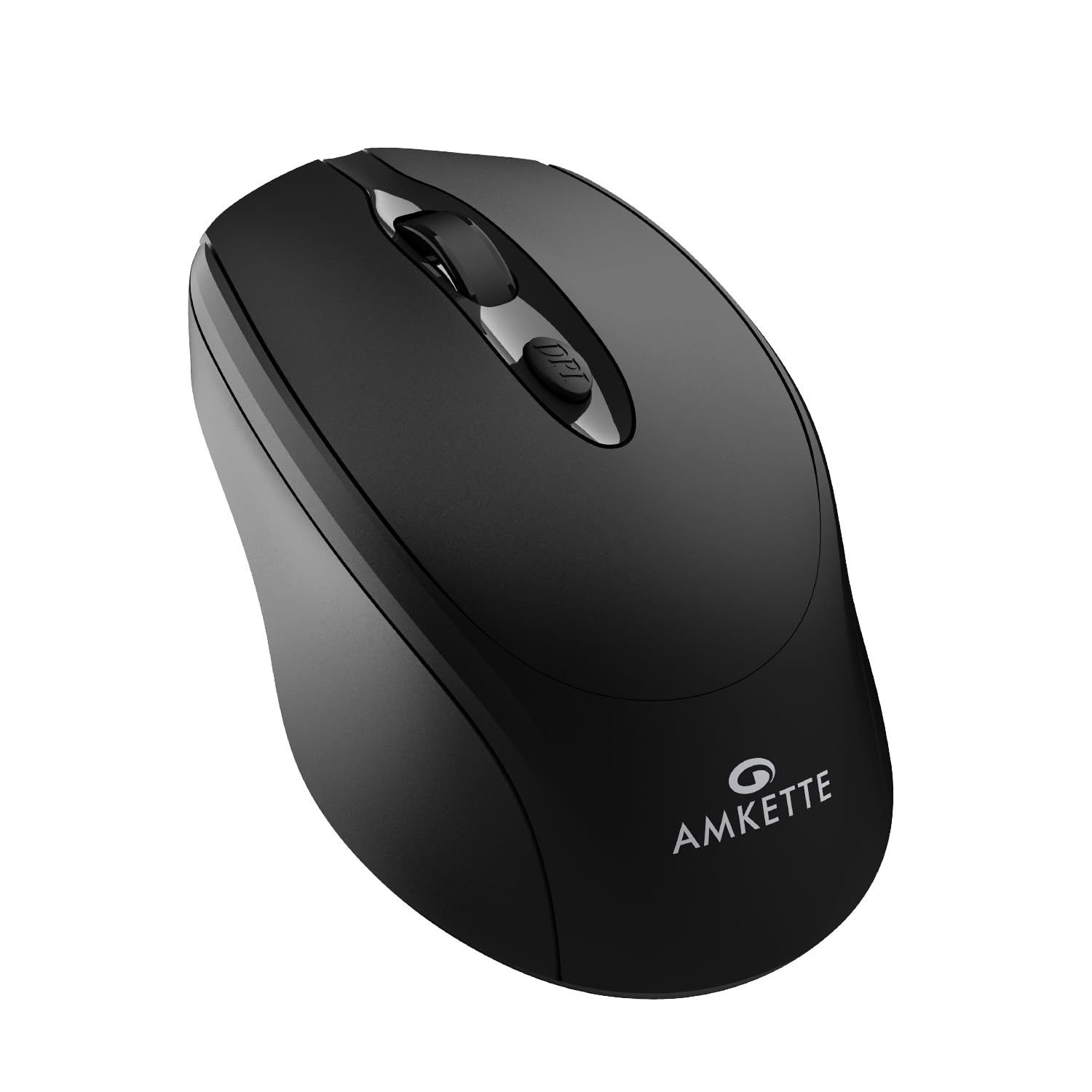 Amkette Hush Pro Byte Plus Rechargeable Wireless Mouse/Bluetooth Mouse | Dual Device Connectivity with Advance 2.4 GHz & BT 5.2 | 1600 DPI | Silent Switches | Ergonomic Design | Type C Charging |Black-picture-26