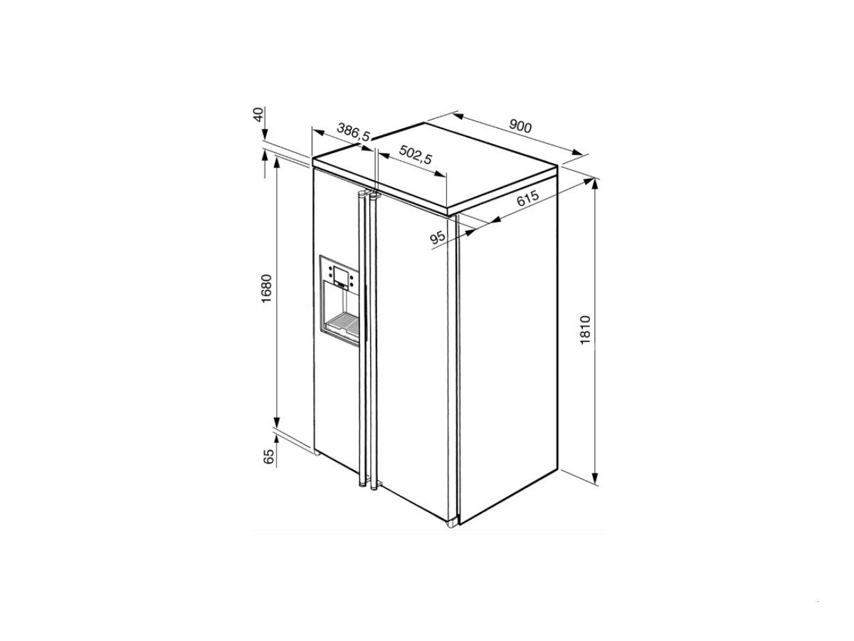 Smeg SBS800AO9/PO9 Kühlschrank /Kühlteil365 liters /Gefrierteil173 liters