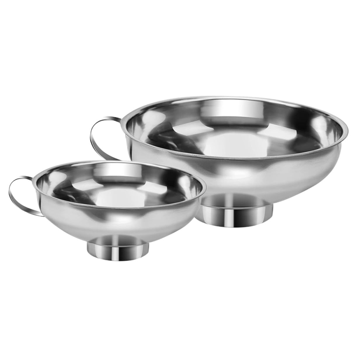 Cabilock 4 Set 4 Set Imbuto In Acciaio Inox Imbuto A Bocca Larga Per Barattolo Di Per Conserve Per Uso Cucina Di Riempimento Imbuti A Bocca Larga 2 pezzi * 4